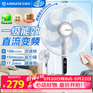 艾美特（AIRMATE）16寸五叶直流落地扇家用电风扇大风量机械立式落地扇轻音节能柔风定时风扇落地式风扇 FS40-RD120