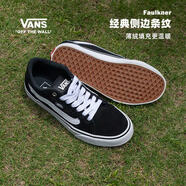 VANS范斯官方 线上专售Faulkner美式经典薄绒男鞋板鞋 黑色 44 