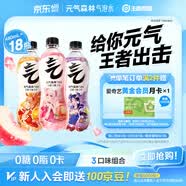 元气森林气泡水0糖0脂0卡 480ml*18瓶 夏黑6+白桃6+橙6  京东独家