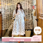 册裁（CECAI）韩系减龄蕾丝拼接格子蓝色连衣裙女2025夏季新款俏皮活泼宽松裙子 图片色 S