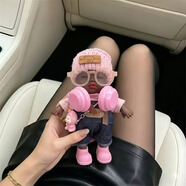 【仅娃衣】蔡大伯的女儿14cm娜塔莎衣服网红爆款娜塔莎黑娃替换装 仅娃衣-14cm娜塔莎粉色八彩耳机毛线衣+眼镜 适合14cm