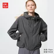 优衣库休闲连帽短外套女装481600 07 青灰色 M