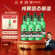 红星二锅头 大二 清香型白酒 43度 500ml*6瓶 非原箱