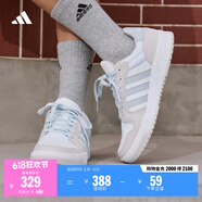 adidas ENTRAP美式校园风运动少年感复古篮球风板鞋男女阿迪达斯 白色/浅蓝/灰色   42