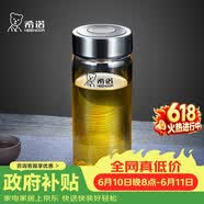 希诺玻璃杯单层加厚大容量家用办公泡茶杯子男车载水杯XN-6016L 400mL