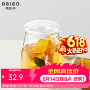物生物（RELEA）玻璃杯泡茶杯茶水分离茶杯玻璃杯子办公室绿茶花茶泡茶杯冷水壶 麋鹿 500ml