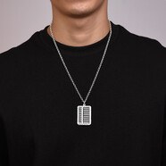 罗泰老银匠999足银如意算盘吊坠男女潮情侣项链挂坠轻奢小众饰品 大款吊坠+55厘米O型链