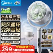 美的（Midea）【3D摇头】直流变频静音落地空气循环扇家用卧室净化换气扇语音遥控电风扇大风力一级能效GDJ24WYJ