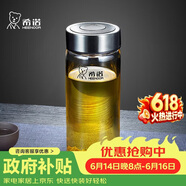 希诺玻璃杯单层加厚大容量家用办公泡茶杯子男车载水杯XN-6016L 400mL