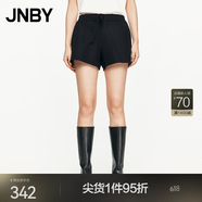 JNBY/江南布衣春秋休闲短裤女绵羊毛羊绒简约日常百搭5O8E10980 001/本黑 XS