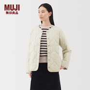 MUJI 女式 蓬松棉服绗缝夹克 女装外套女款棉衣棉袄25年冬季 BD10NA5A 象牙色 M (160/84A)