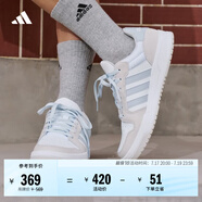 adidas ENTRAP美式校园风运动少年感复古篮球风板鞋男女阿迪达斯 白色/浅蓝/灰色   36