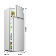 奥克斯（AUX）家用电冰箱小型冰箱节能省电宿舍租房小冰箱 50升银上冷冻下冷藏