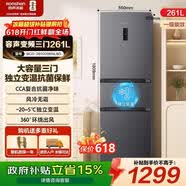 容声（Ronshen）容声家用大容量两门/三门/对开电冰箱轻音风冷无霜/直冷抗菌净味冰箱 【独立宽幅变温仓】BCD-261D20RNLBD灰