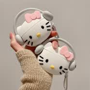 优束2026 适用苹果airpods 4代耳机保护套创意可爱凯蒂猫卡通防摔硅胶软壳保护壳无线蓝牙耳机壳时尚耐 Airpods4耳机凯蒂猫
