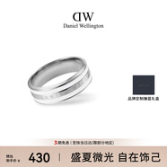 丹尼尔惠灵顿（DanielWellington）dw戒指女 陶瓷白月光银戒指48号情侣款046生日礼物送女生