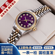 劳力士（ROLEX）【二手99新】劳力士女表日志69173自动机械腕表精钢内钻刻时尚名表后镶钻狗牙圈商务二手奢侈品腕表后改装 26MM暗夜紫大钻后镶钻