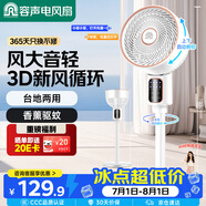 容声【语音智控】空气循环扇电风扇8字送风落地扇家用轻音电风扇3D摇头循环小风扇卧室 RS-FX2403AYH