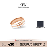 丹尼尔惠灵顿（DanielWellington）dw戒指女 陶瓷白月光银戒指56号情侣款050生日礼物送女生
