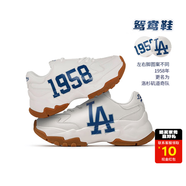 MLB官方鸳鸯鞋子学院风厚底休闲鞋男鞋字母数字老爹鞋生日礼物女鞋 洛杉矶道奇队/标准白色 38.5 245