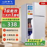 新飞冰箱小型租房用 一级能效冷 藏冷冻两用1-2人家用小冰箱 出租房双门电冰箱办公室两门 26年升级 58A一级能效【高性价比】银