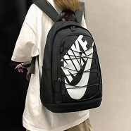 耐克（NIKE） 书包双肩包男学生女高中初中运动包户外旅行背包休闲电脑包 DV1296-010黑白经典 绑带设计 MISC