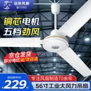 远东吊扇工业风扇办公室楼顶扇56吋工业大风力吊扇商用吊顶式吊挂式工厂车间吸顶工业电风扇AC5604