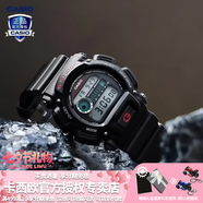 卡西欧（CASIO） 男表女表卡西欧手表男女情侣表学生时尚运动表太阳能双显电子表 DW-9052-1V硬核小黑表