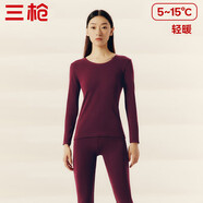 三枪秋衣秋裤女士纯棉保暖内衣圆领棉毛衫裤内穿打底套装