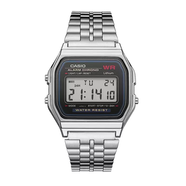 卡西欧（CASIO）手表男士复古小方块银表学生女款石英电子A1W A1W 银色A159WA-N1DF送工具送贴膜