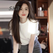 SXA香港潮牌短袖爱心T恤女2024新款夏小个子气质百搭上衣时尚打底衫 白色 S
