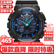 卡西欧（CASIO）G-SHOCK海洋之心时尚炫酷防水防震运动手表男礼物推荐 蓝针GA-100-1A2