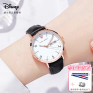 迪士尼（Disney）女士手表时尚双日历少女腕表初中高中学生考试手表女生日开学礼物