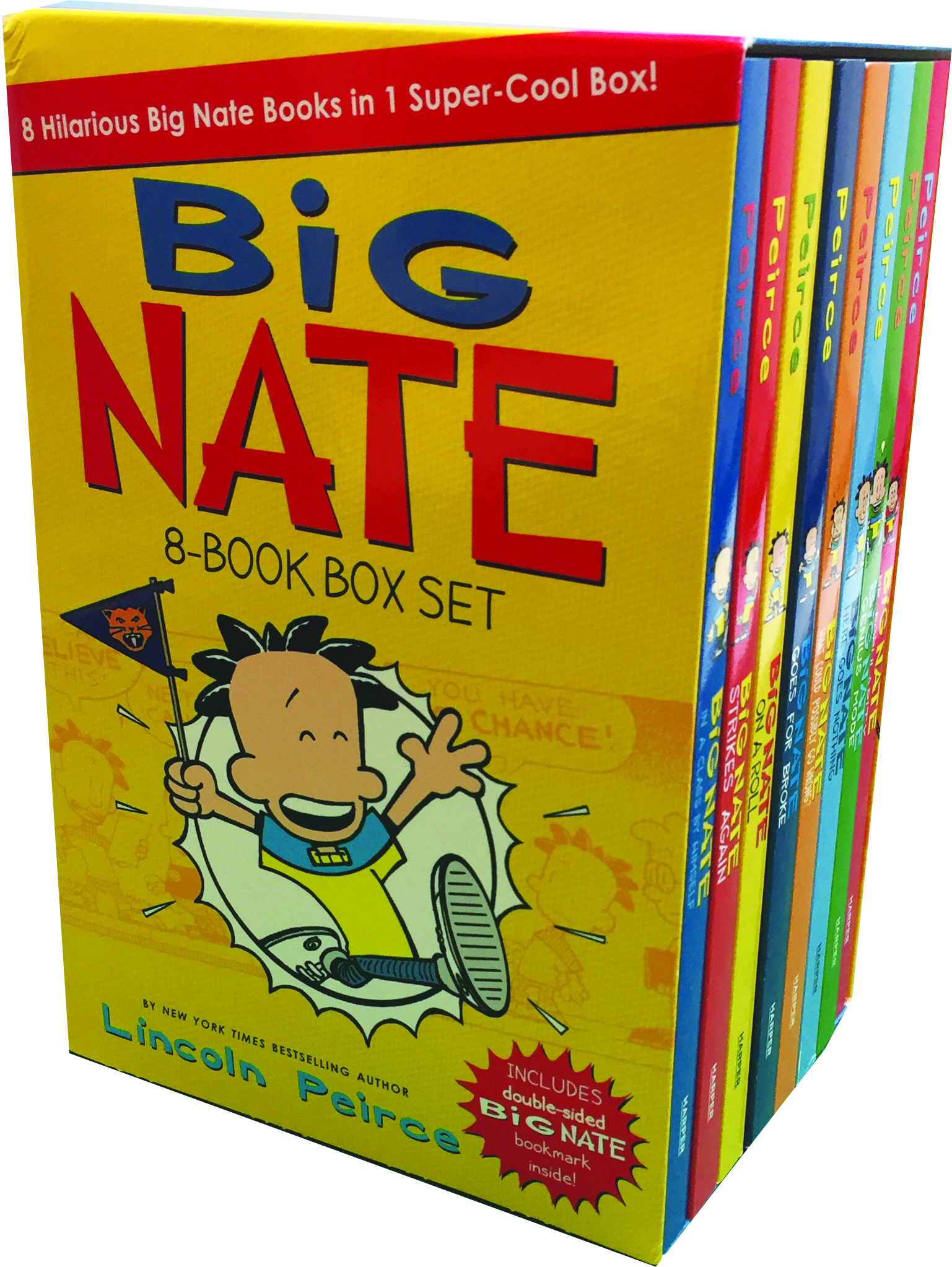 英语读物 原版进口 课外阅读 捣蛋王 大奈特 8册套装 Big Nate 美国小学推荐读物 校园章节桥梁书