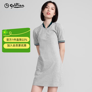 金利来（Goldlion）女装纯棉中长款包臀短袖t恤女士款休闲体恤衫 浅灰-38 M