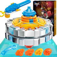 奥迪双钻陀螺玩具飓风战魂5战斗王V战神之翼儿童男孩对战磁吸发射器合体陀螺 狱火雷锤 合体加速版