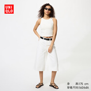 优衣库牛仔裙裤/水洗产品女装男装阔感裙裤新款488694 487976 488694/00白色 27 /160/68A