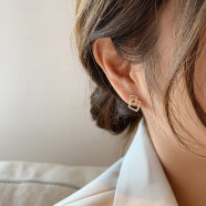 简曼（JIANMAN）简约精致小巧方形耳钉小众设计感个性时尚韩国气质网红几何耳饰女