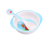 五和（WUHE）儿童碗餐具套装宝宝碗勺卡通碗勺家用吃饭辅食碗小猪佩奇汤饭碗 小猪佩奇（双耳碗+汤勺））