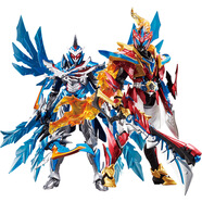 千千趣 奥迪双钻铠甲勇士捕将卡魄猎铠裂烈凯传人偶召唤器变身腰带玩具 进化版猎铠马帅+鹰帅玩偶