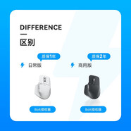 罗技（Logitech）大师系列 MX Master 3S 无线蓝牙鼠标 商务办公静音鼠标 人体工学 石墨黑商用版