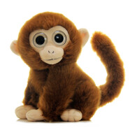 雅德森 可爱猴子公仔毛绒玩具猩猩玩偶 金丝猴年吉祥物 礼品早教模型 棕色 20cm