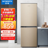 创维 (SKYWORTH) 170升小型双门冰箱家用两门小冰箱 迷你节能低音电冰箱 家用租房冰箱 BCD-170普利金