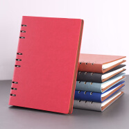 申士(SHEN SHI) B5/18K镂空活页商务办公记事本 笔记本日记本可定制 红色j0418