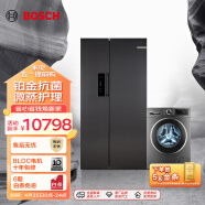 博世（BOSCH）冰洗套装502L超薄可嵌对开门冰箱+10KG大容量滚筒洗衣机洗烘一体机灰阶50A97+254010附件仅展示