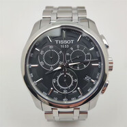 【二手99新】天梭(TISSOT)库图系列石英男表商务休闲手表二手奢侈品腕表瑞表 黑盘石英钢带T035.617.11.051.00