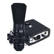 iSK 专业麦克风声卡套装 电脑手机通用变声网络k歌喊麦主播录音直播设备全套BM-800S+艾肯micu live声卡