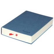 摩本（MOBEN）笔记本文具A5速写本欧式空白本子复古 640页大号A4皮质加厚日记本手账本 中号A5蓝色