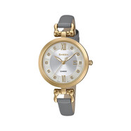 卡西欧（CASIO）【礼物】手表SHEEN系列休闲时尚女表镶嵌水晶粉金手镯式腕表 SHE-4536GL-8AUPRV