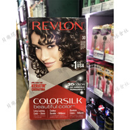露华浓香港代购美国露华浓Revlon丽然染发剂遮盖白发持久3Dcolorsilk 30#深褐色-遮白发效果